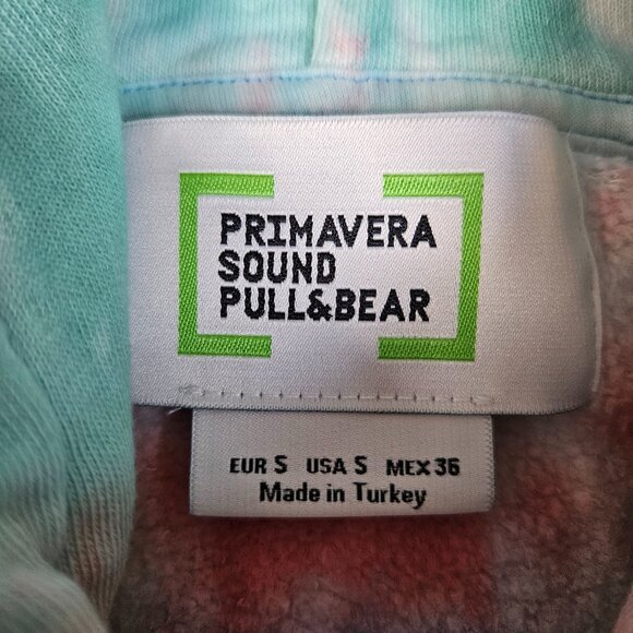 Primavera Sound 2019 Hoodie Small Pull & Bear Tie-Dye Oversized Multicolor RARE - Picture 4 of 7